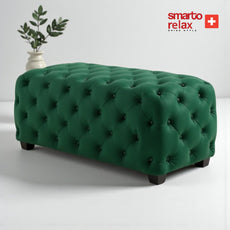 Smarto-Yeşil Siyah Ayaklı Kapitone Puf2
