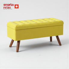 Smarto-Sarı Ayaklı Kapitone Puf2