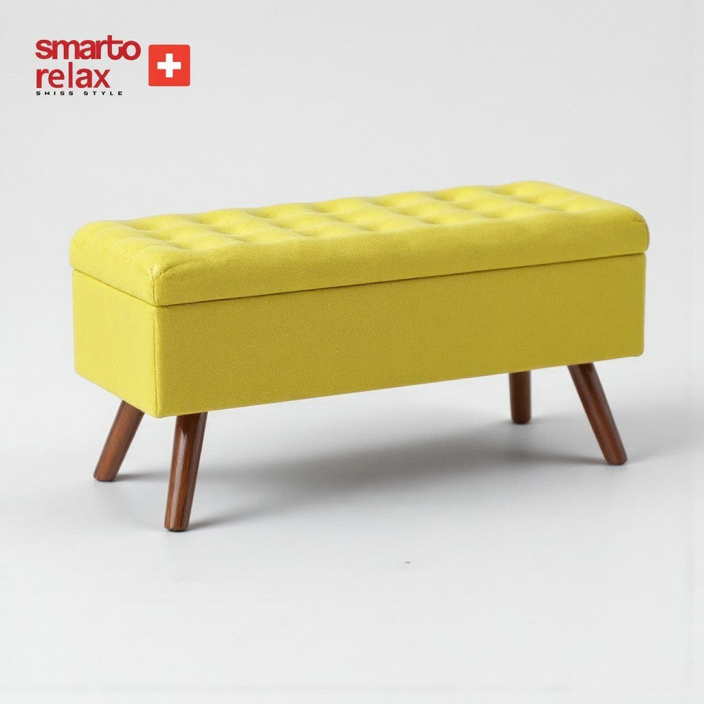 Smarto-Sarı Ayaklı Kapitone Puf2