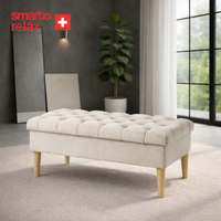 Smarto Relax Puf Brienz Ayaklı Dikdörtgen Kapitoneli Dekoratif 100x50x45 cm