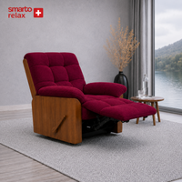 Smarto Relax Ticino Manuel TV Koltuğu Ahşap Yan Panelli Polyester Kumaş Baba Koltuğu