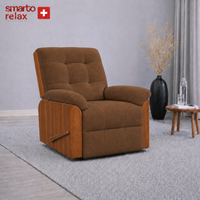 Smarto Relax Ticino Manuel TV Koltuğu Ahşap Yan Panelli Polyester Kumaş Baba Koltuğu