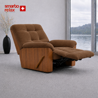 Smarto Relax Ticino Manuel TV Koltuğu Ahşap Yan Panelli Polyester Kumaş Baba Koltuğu