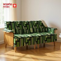Smarto Relax İstanbul İkili Koltuk 180 cm – Polyester Kumaş, Ahşap İskelet, Ahşap Ayak