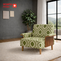 Smarto Relax İstabul Ahşap İskelet Kolçaklı Tekli Modül Koltuk 80x80 – Polyester Kumaş – Ahşap Ayaklı