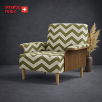 Smarto Relax İstabul Ahşap İskelet Kolçaklı Tekli Modül Koltuk 80x80 – Polyester Kumaş – Ahşap Ayaklı