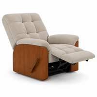 Smarto Relax Ticino Manuel Mekanizmalı Ayak Uzatmalı Ahşap Yan Panelli Polyester TV Koltuğu Baba Koltuğu
