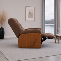 Smarto Relax Ticino Manuel Mekanizmalı Ayak Uzatmalı Ahşap Yan Panelli Polyester TV Koltuğu Baba Koltuğu