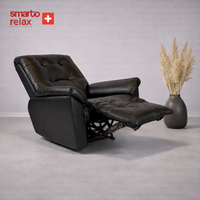 Smarto Relax TV Koltuğu Zürih VIP Elektrikli Sırt Dayanağı Kontrol Panelli Ergonomik  Deri Dekoratif Baba Koltuğu