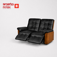 Smarto Relax Berlin İkili TV Koltuğu Deri Yatan Ayak Uzatmalı Ergonomik Baba Koltuğu