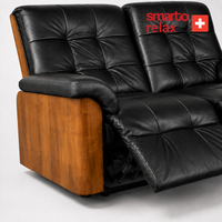 Smarto Relax Berlin İkili TV Koltuğu Deri Yatan Ayak Uzatmalı Ergonomik Baba Koltuğu