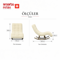 Smarto Relax Dinlenme Koltuğu Napoli 2 Sallanan Ergonomik tedy/Şönil Beyaz
