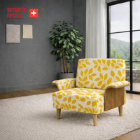 Smarto Relax İstabul Ahşap İskelet Kolçaklı Tekli Modül Koltuk 80x80 – Polyester Kumaş – Ahşap Ayaklı