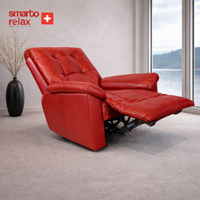 Smarto Relax TV Koltuğu Zürih VIP Elektrikli Sırt Dayanağı Kontrol Panelli Ergonomik  Deri Dekoratif Baba Koltuğu